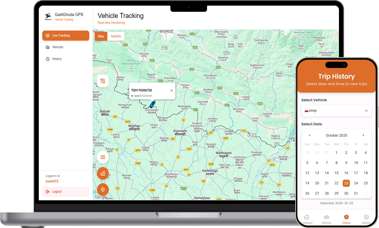 GadiGhoda GPS – project preview