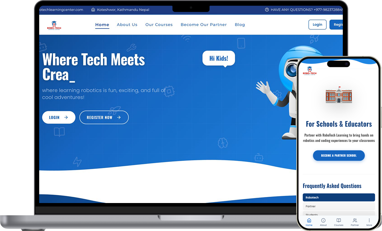 Robo‑Tech Learning Center LMS – project preview